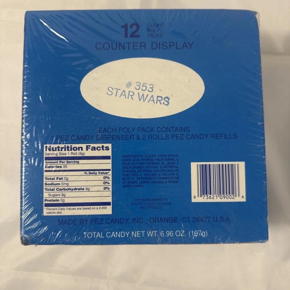 Star Wars PEZ Candy Dispensers Sealed Box #353 Counter Display 12‎ Count Vintage